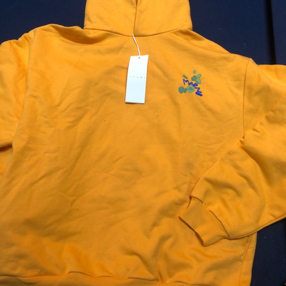 Marni Hooded Sweatshirt Size Medium 44 NWT Yellow Paint Flowers - Picture 2 of 6